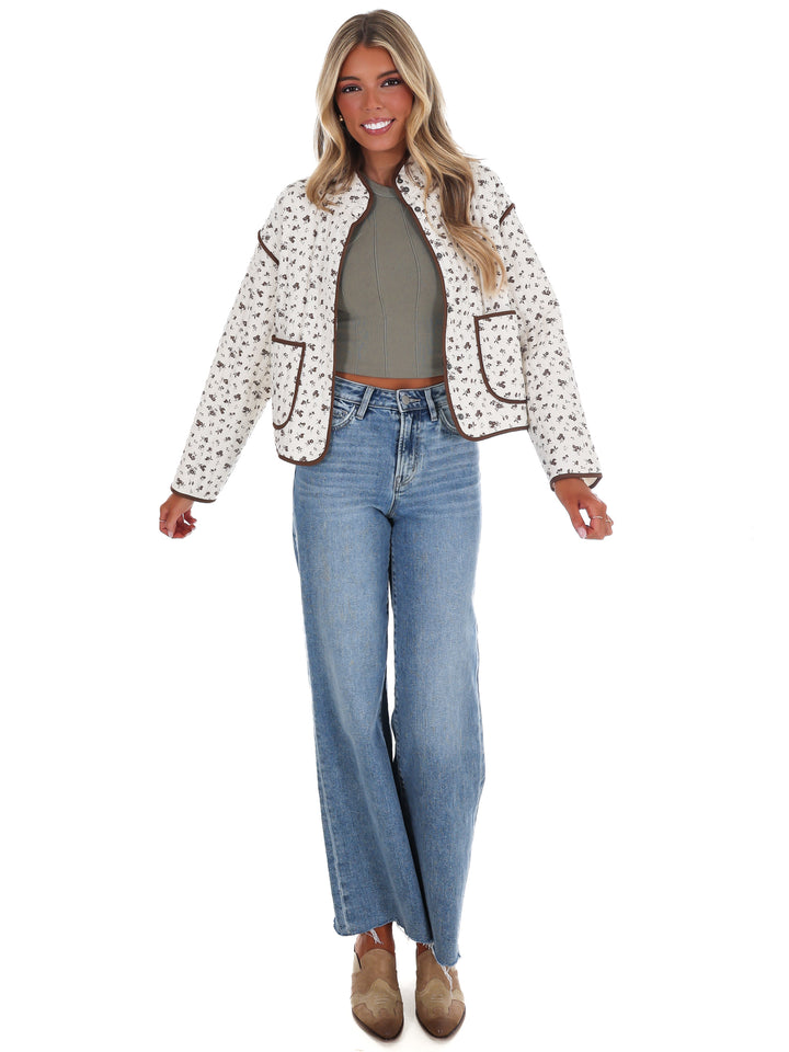 Antique Floral Quilted Jacket