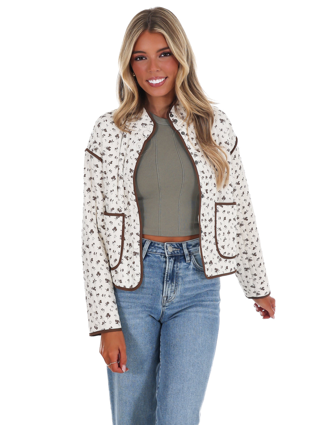 Antique Floral Quilted Jacket