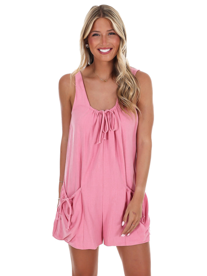 Take A Moment Linen Romper