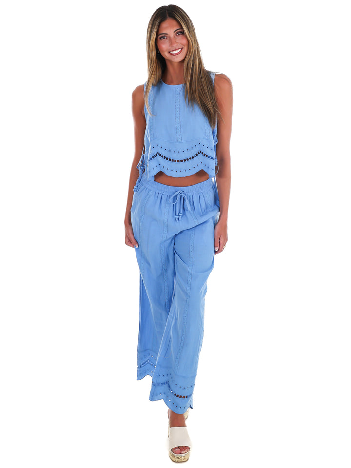 Capri Coast Embroidered Two Piece Set