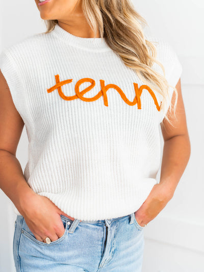 Tenn Embroidered Sweater Top