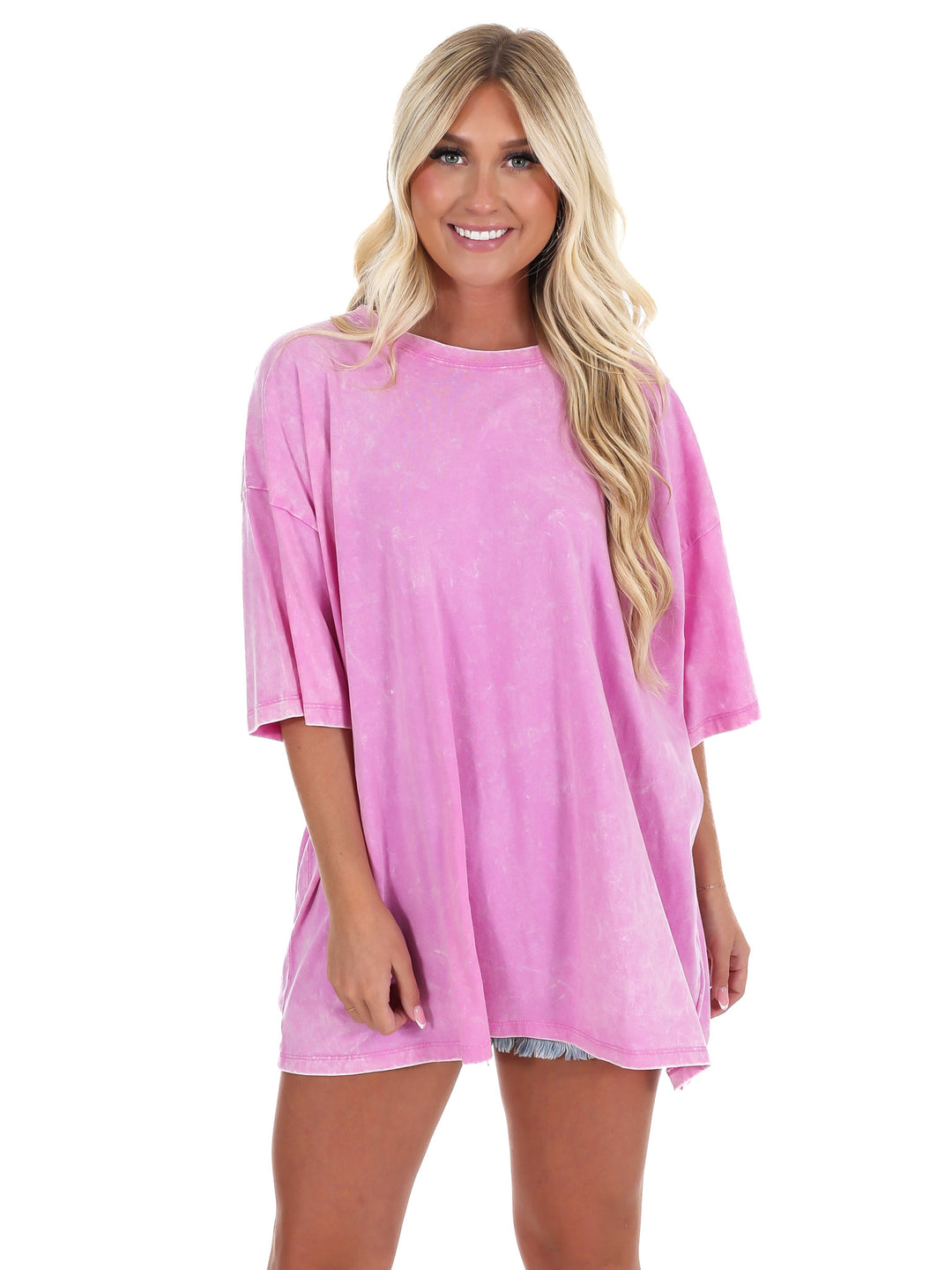 Playing Games Acid Wash Boyfriend Tee