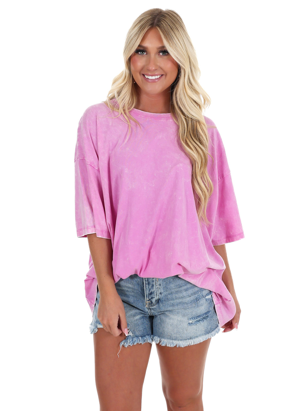 Playing Games Acid Wash Boyfriend Tee