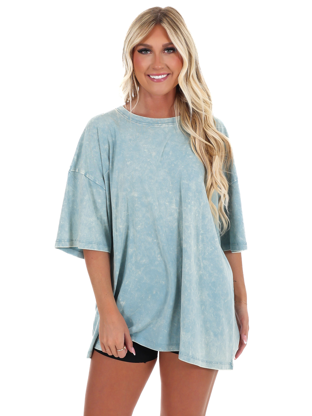 Playing Games Acid Wash Boyfriend Tee