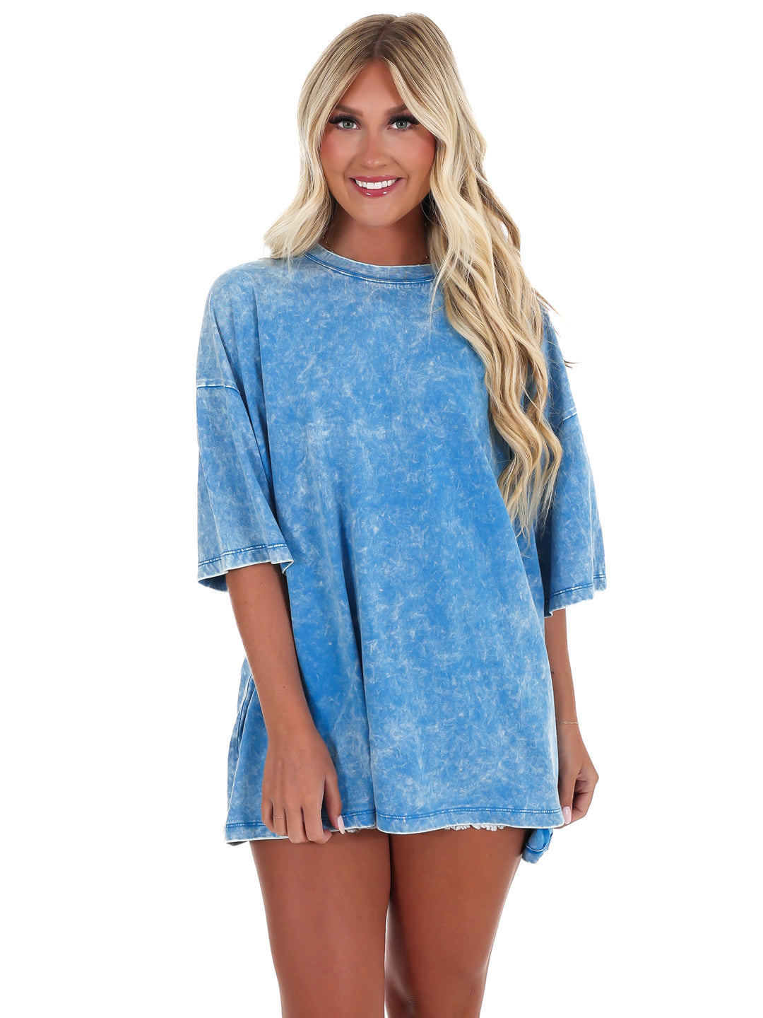 Playing Games Acid Wash Boyfriend Tee