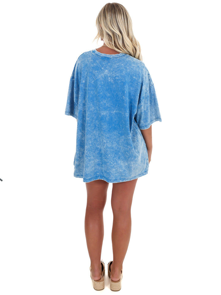 Playing Games Acid Wash Boyfriend Tee