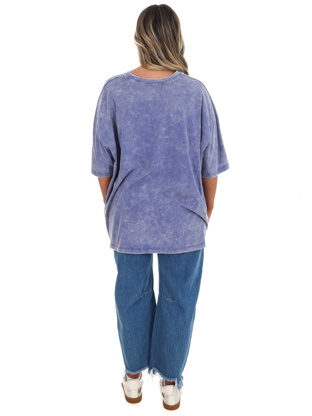 Playing Games Acid Wash Boyfriend Tee