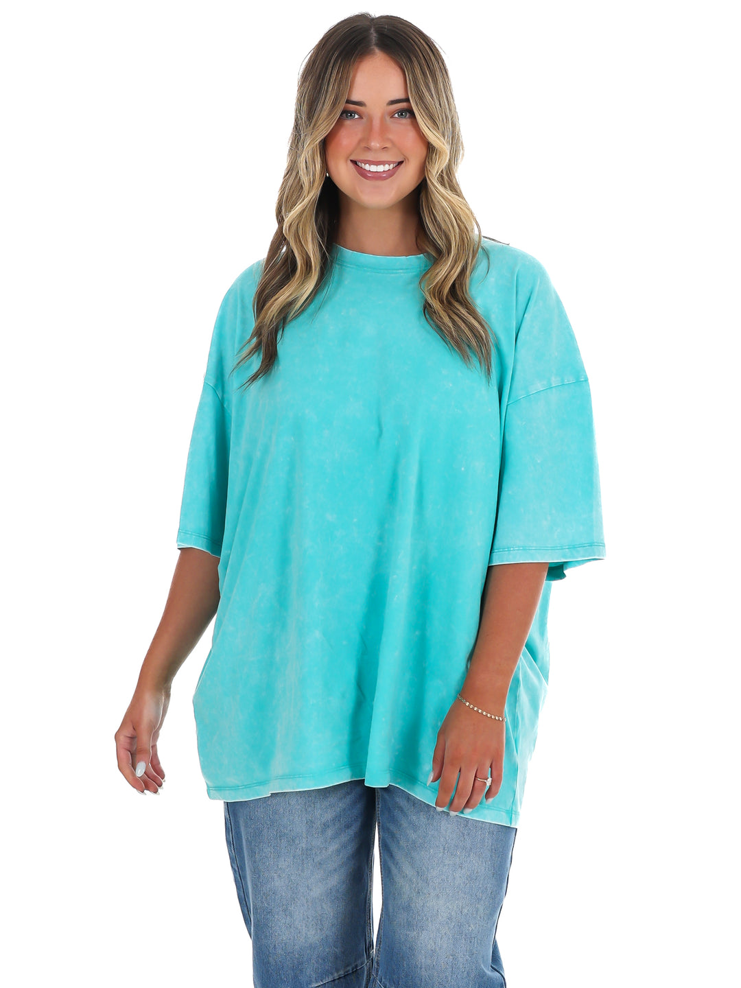 Playing Games Acid Wash Boyfriend Tee