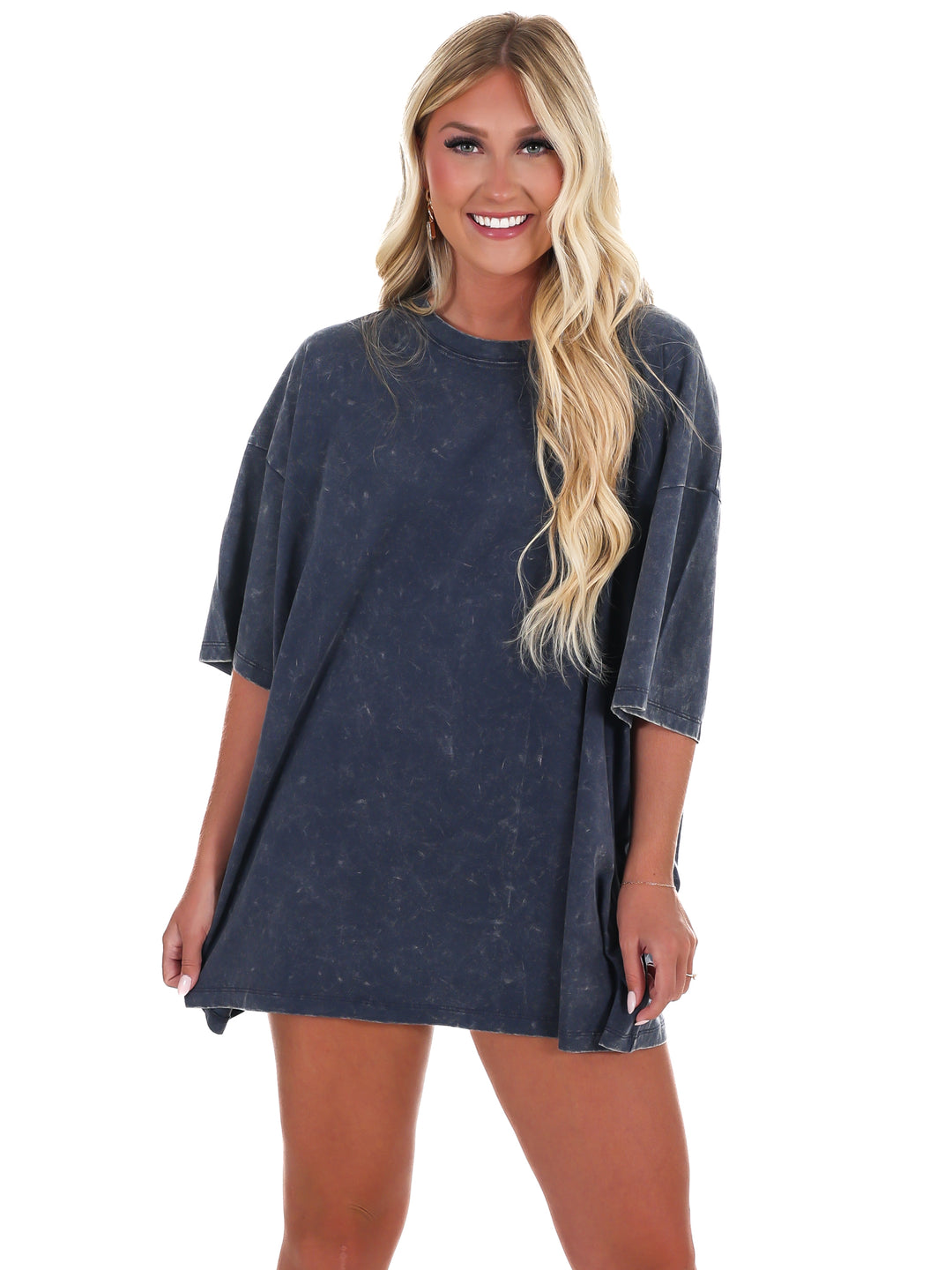 Playing Games Acid Wash Boyfriend Tee