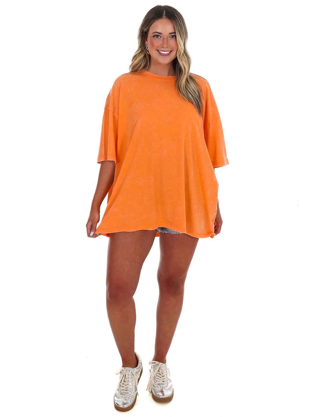 Playing Games Acid Wash Boyfriend Tee