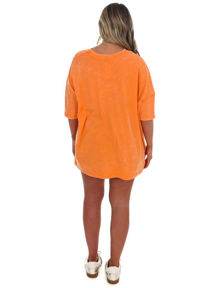 Playing Games Acid Wash Boyfriend Tee