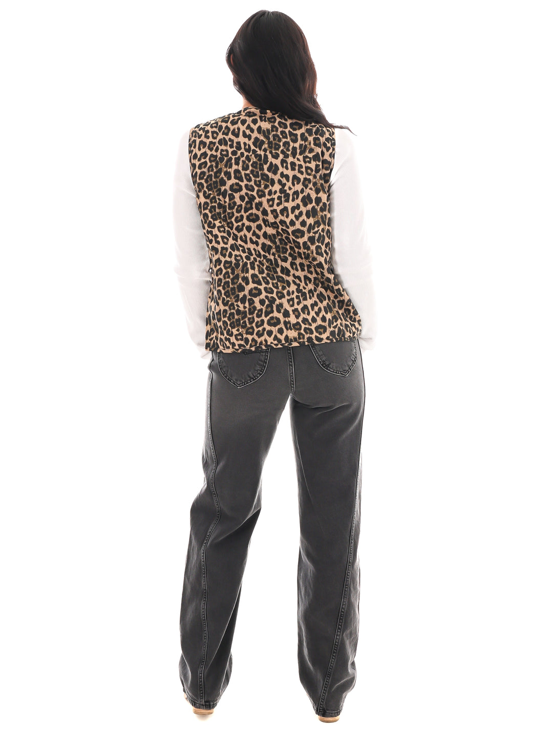 Wild Spirit Leopard Front Tie Vest