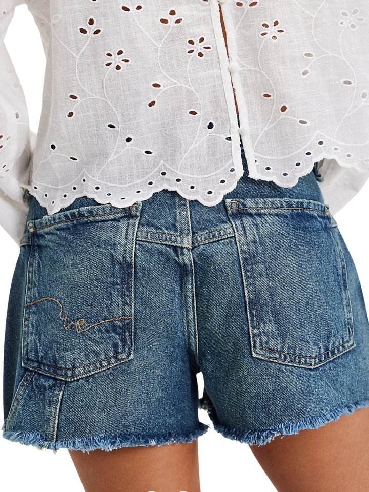 Free People Now Or Never Denim Short
