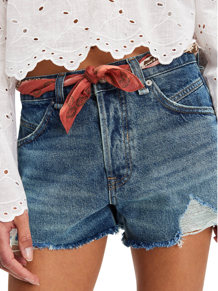 Free People Now Or Never Denim Short