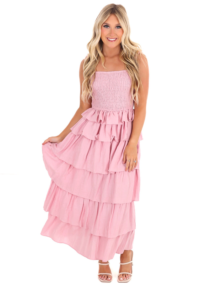 Walk Together Tiered Midi Dress