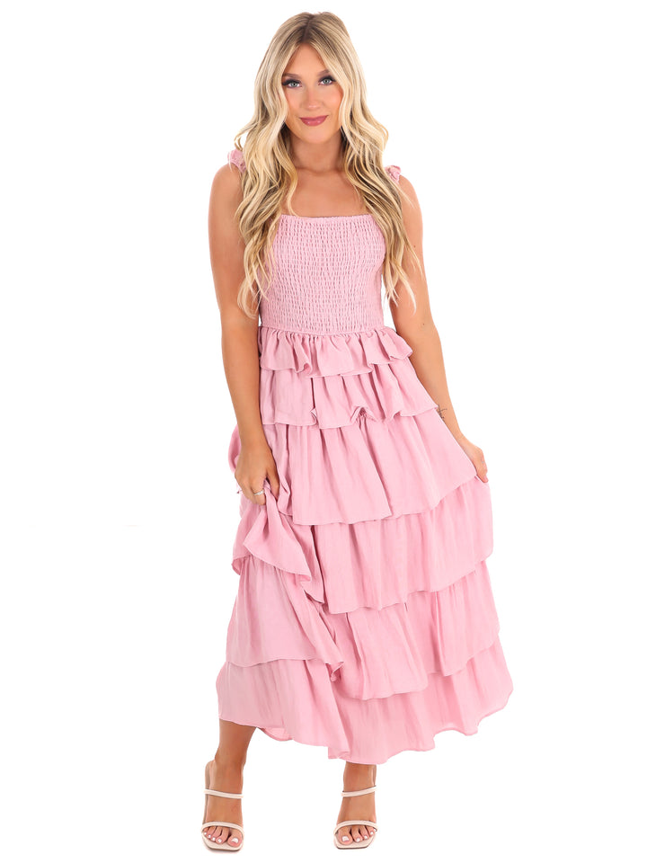 Walk Together Tiered Midi Dress