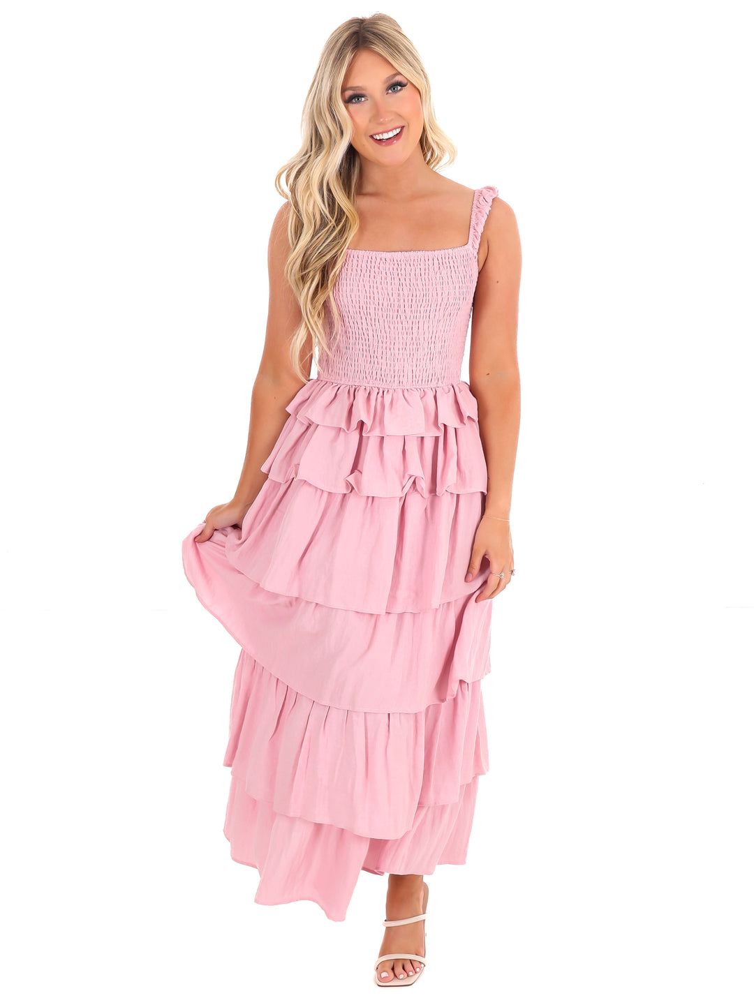 Walk Together Tiered Midi Dress