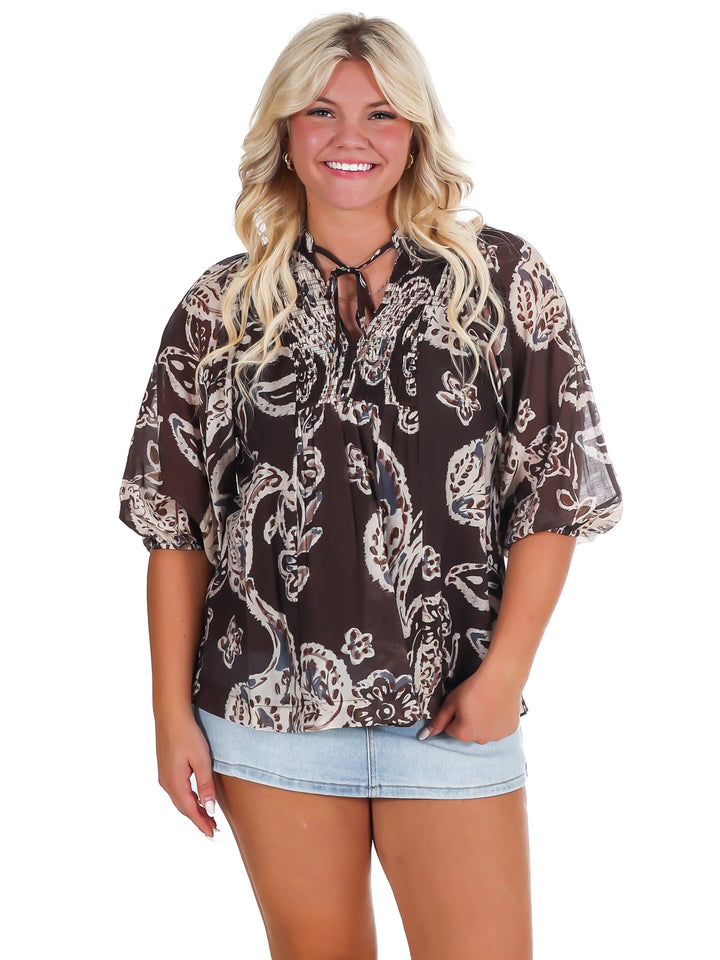 Mercantile Flowy Print Top