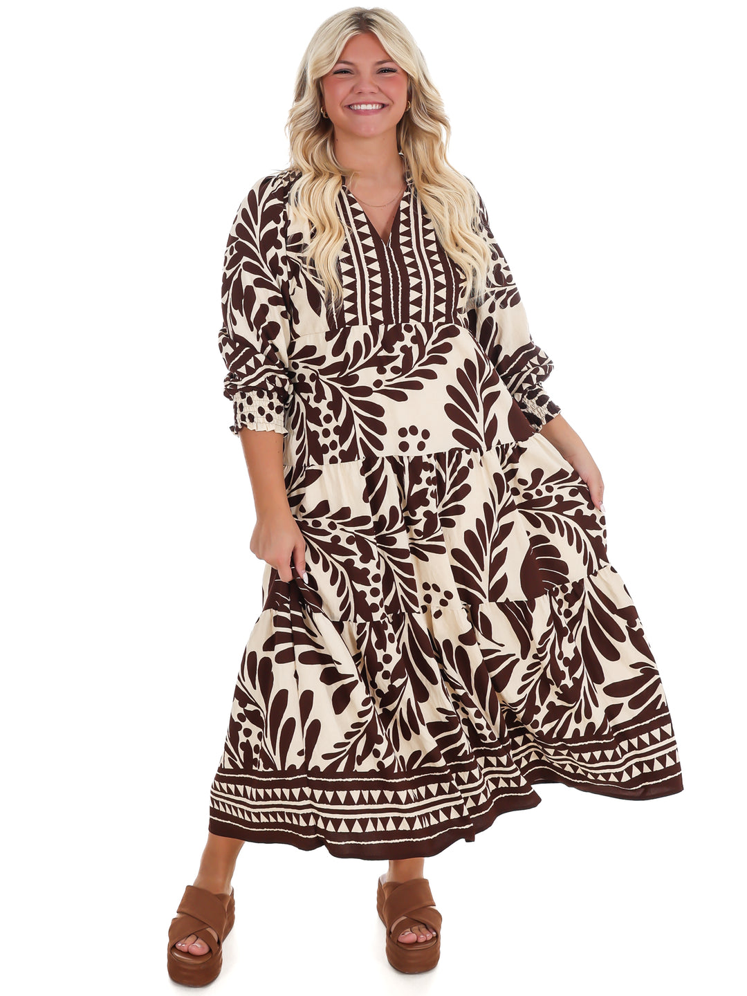 Pattern of Thought Midi Dress
