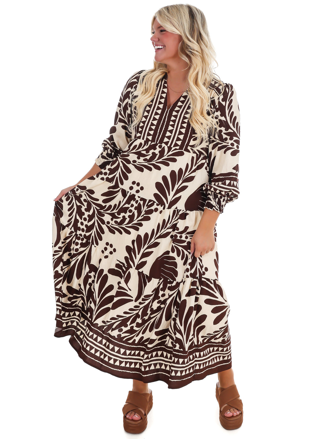 Pattern of Thought Midi Dress