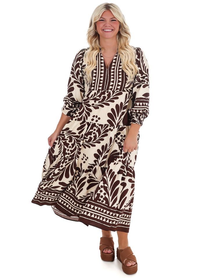 Pattern of Thought Midi Dress