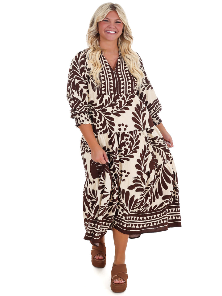 Pattern of Thought Midi Dress