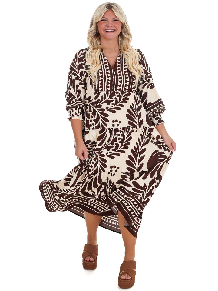 Pattern of Thought Midi Dress