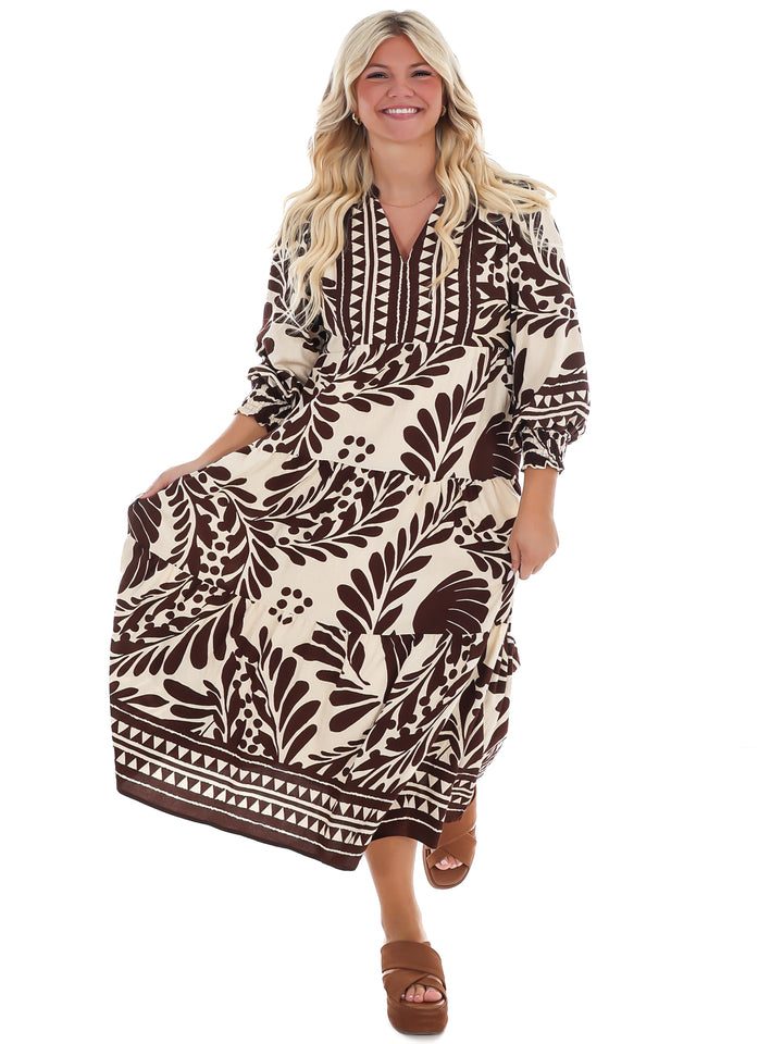 Pattern of Thought Midi Dress