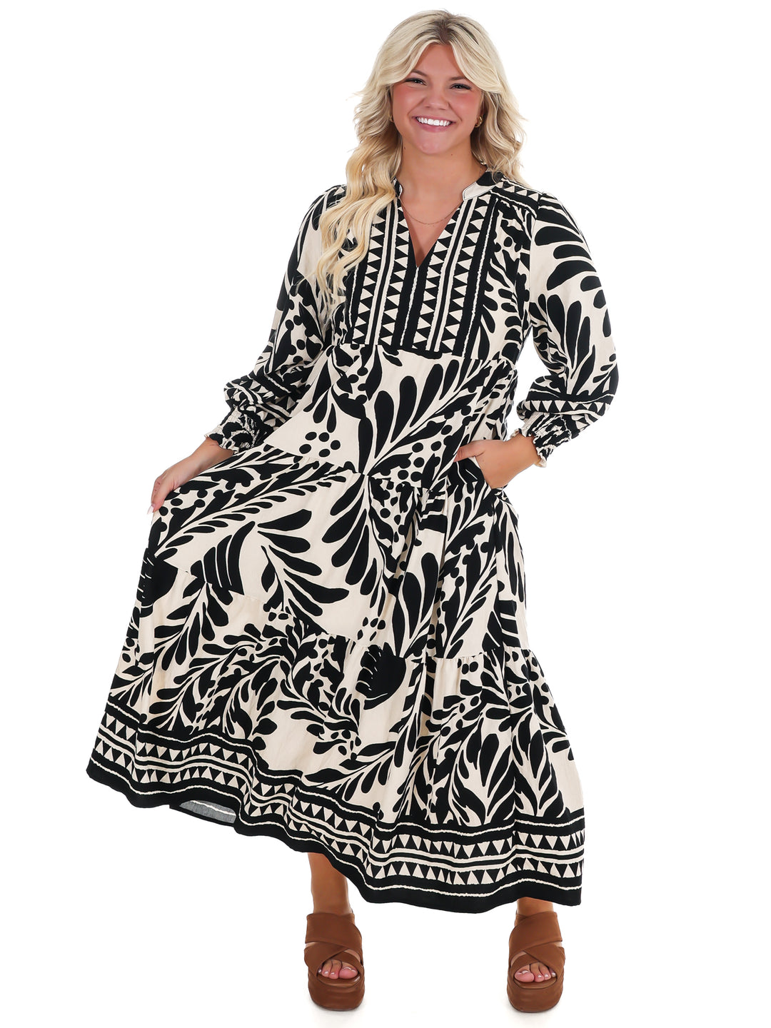 Pattern of Thought Midi Dress