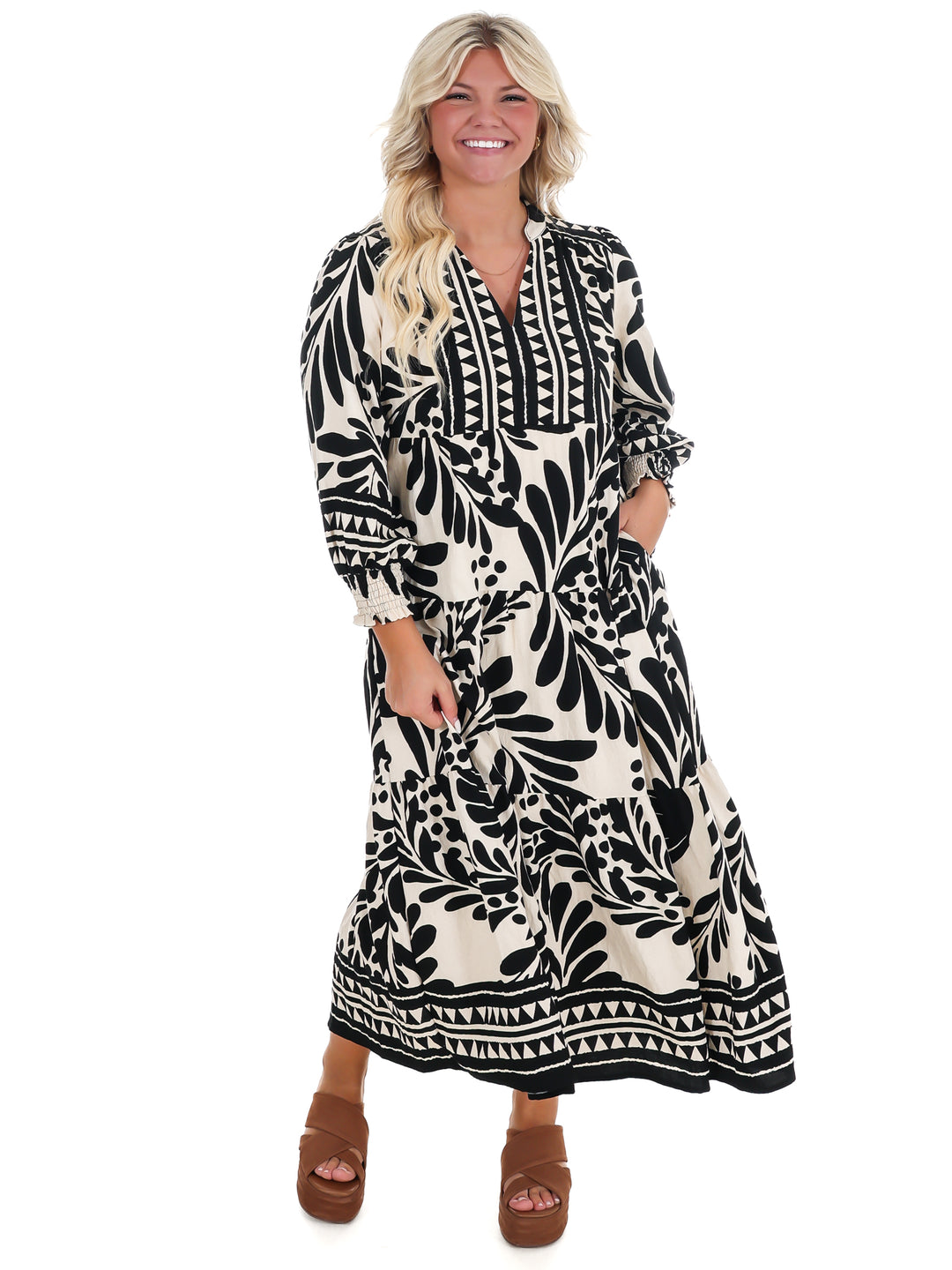 Pattern of Thought Midi Dress