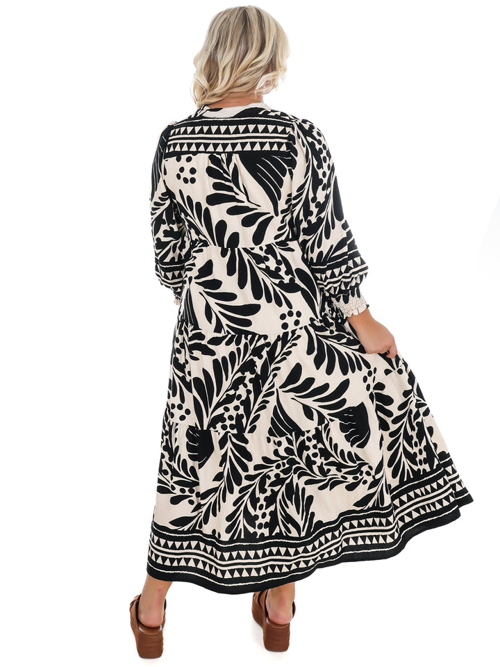 Pattern of Thought Midi Dress