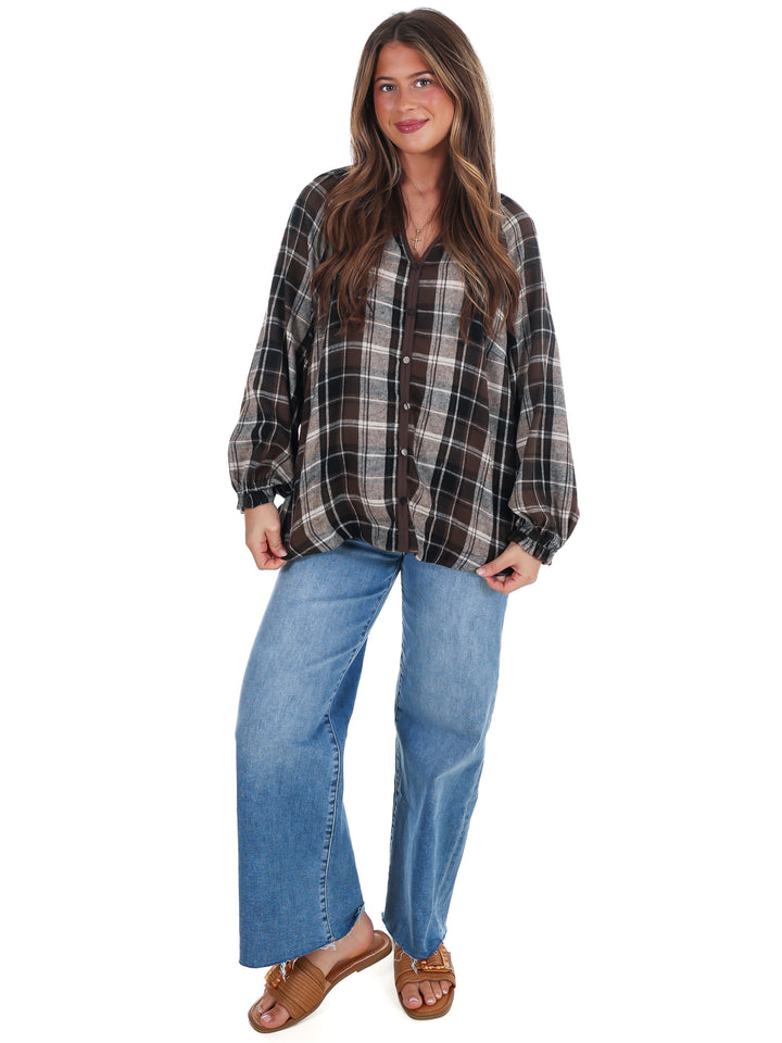 Front Porch Plaid Top