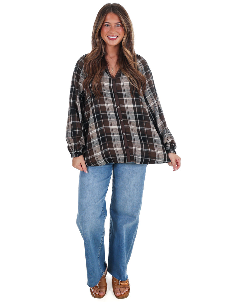 Front Porch Plaid Top