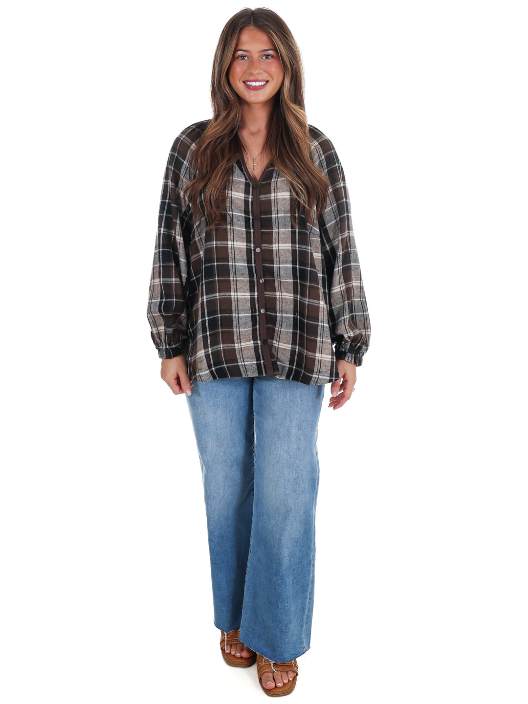 Front Porch Plaid Top