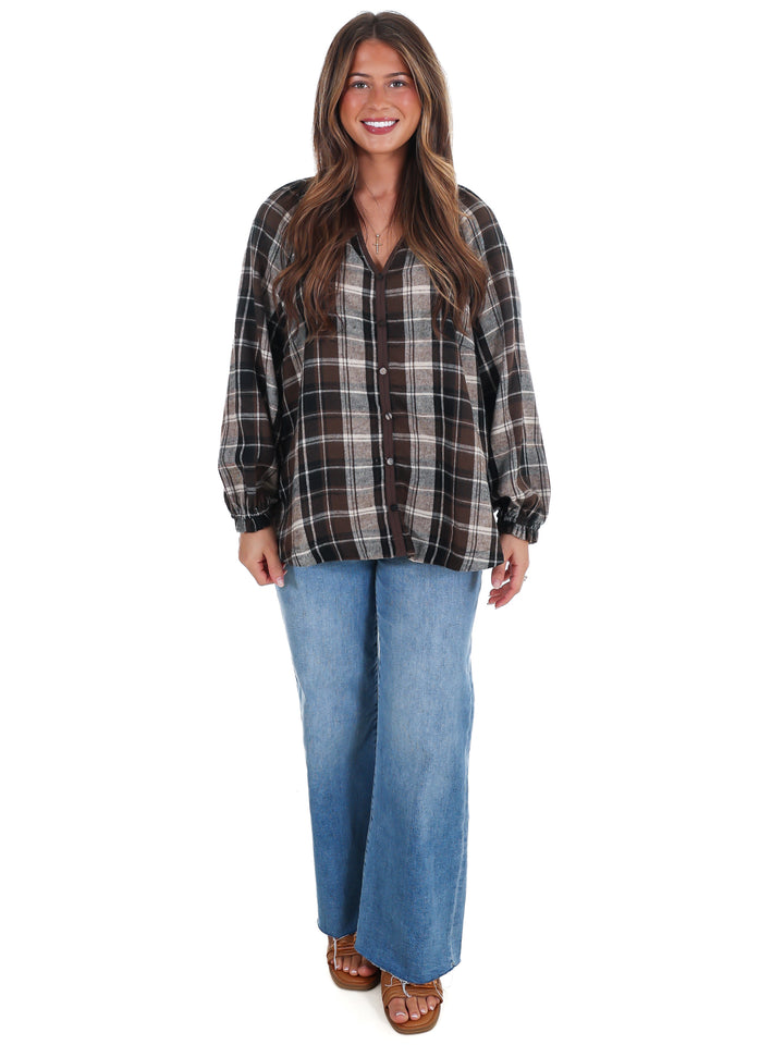 Front Porch Plaid Top