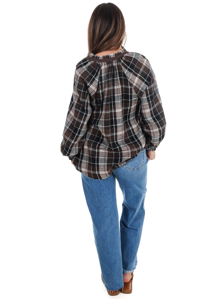 Front Porch Plaid Top