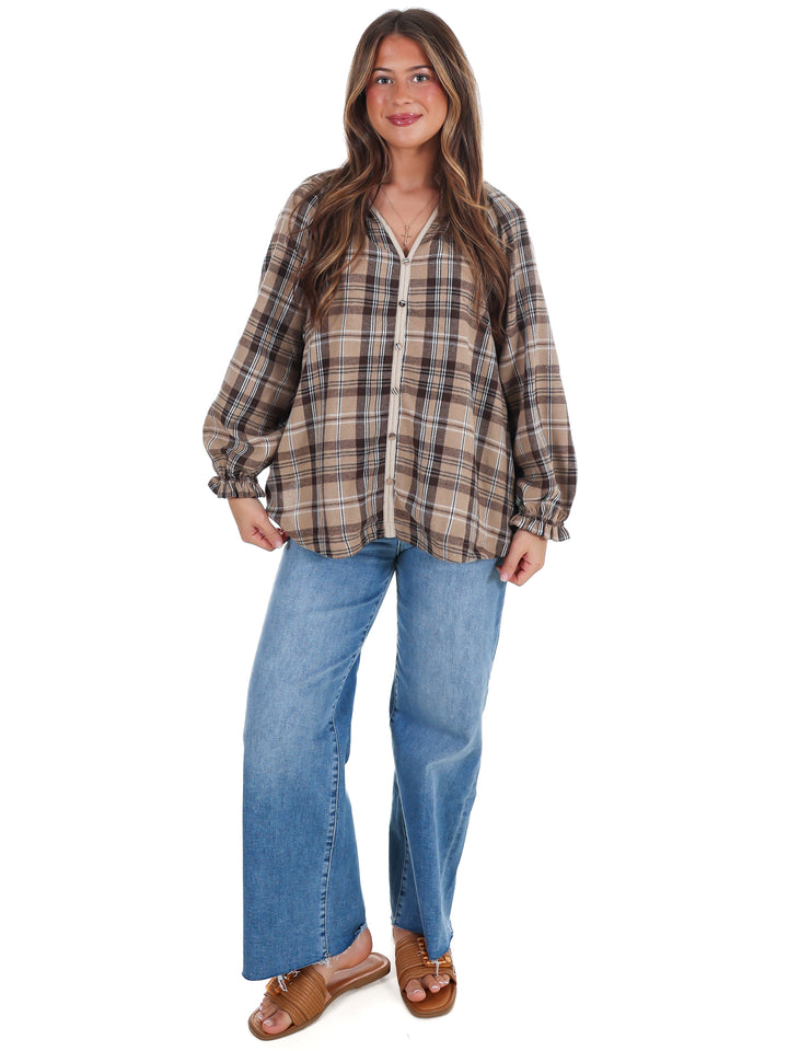 Front Porch Plaid Top