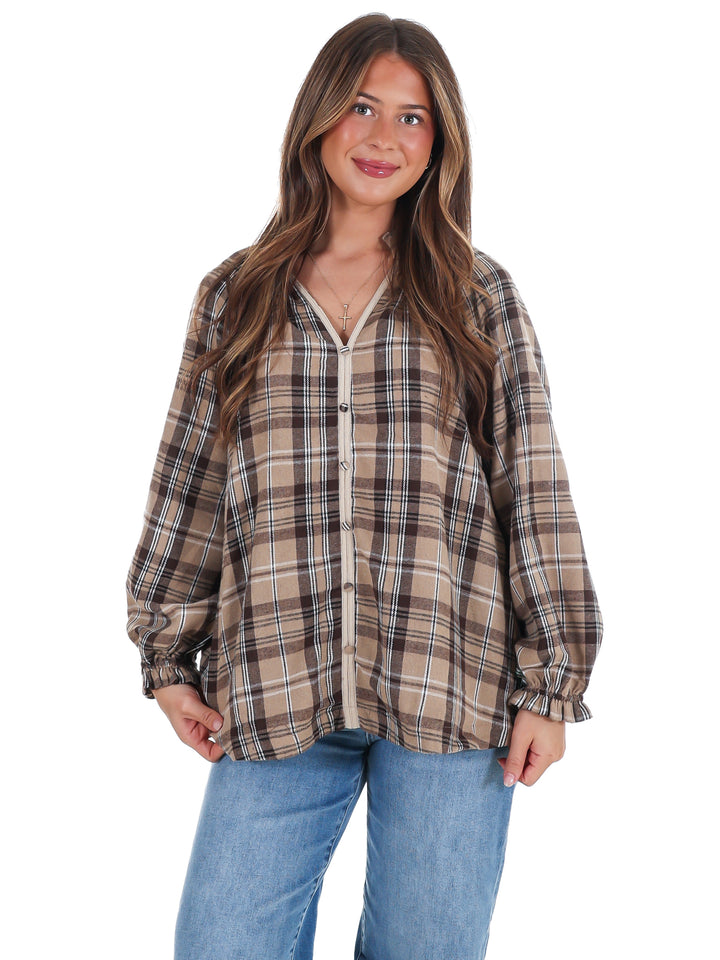 Front Porch Plaid Top