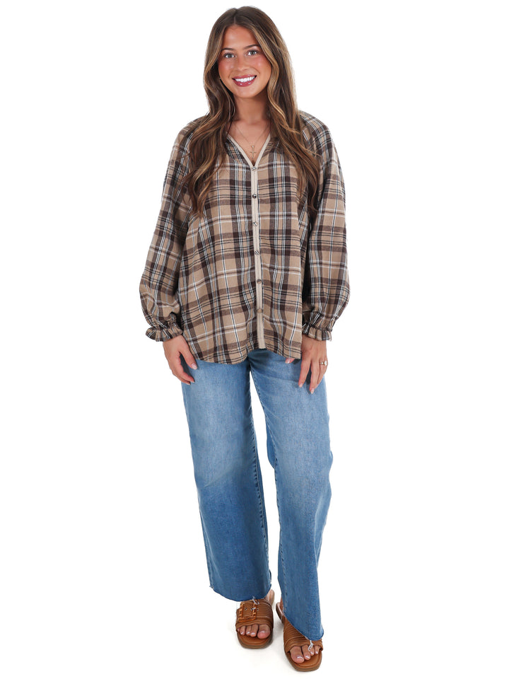 Front Porch Plaid Top