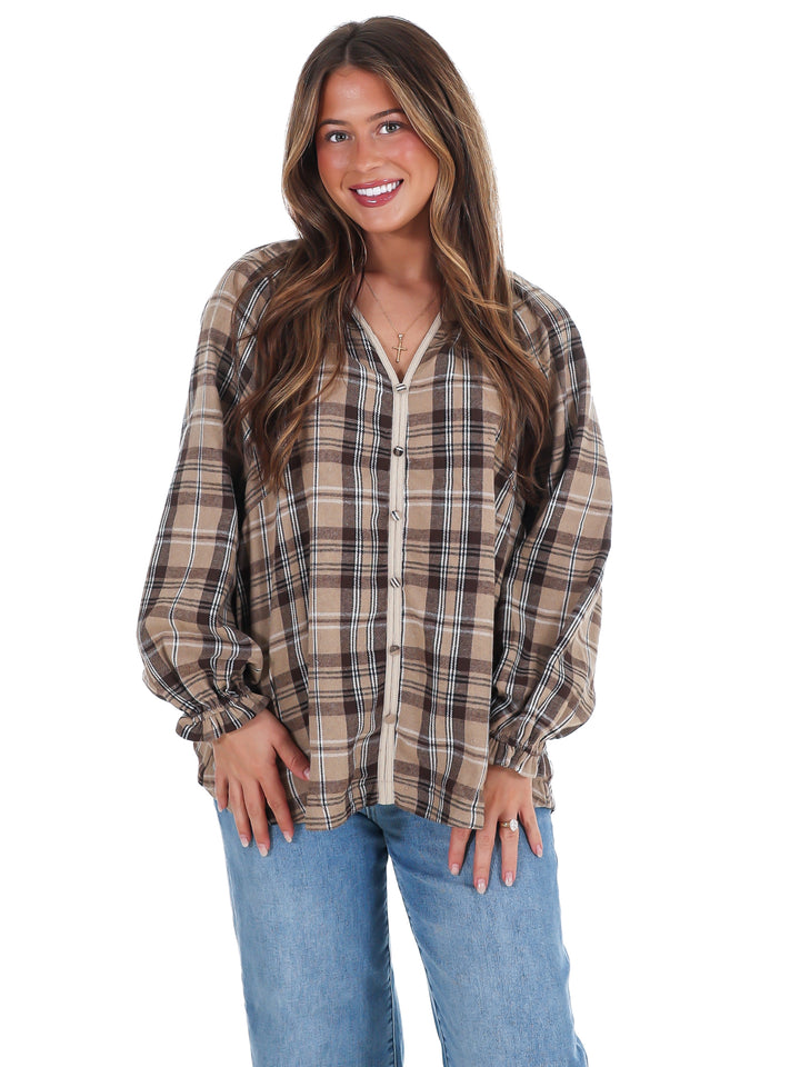 Front Porch Plaid Top