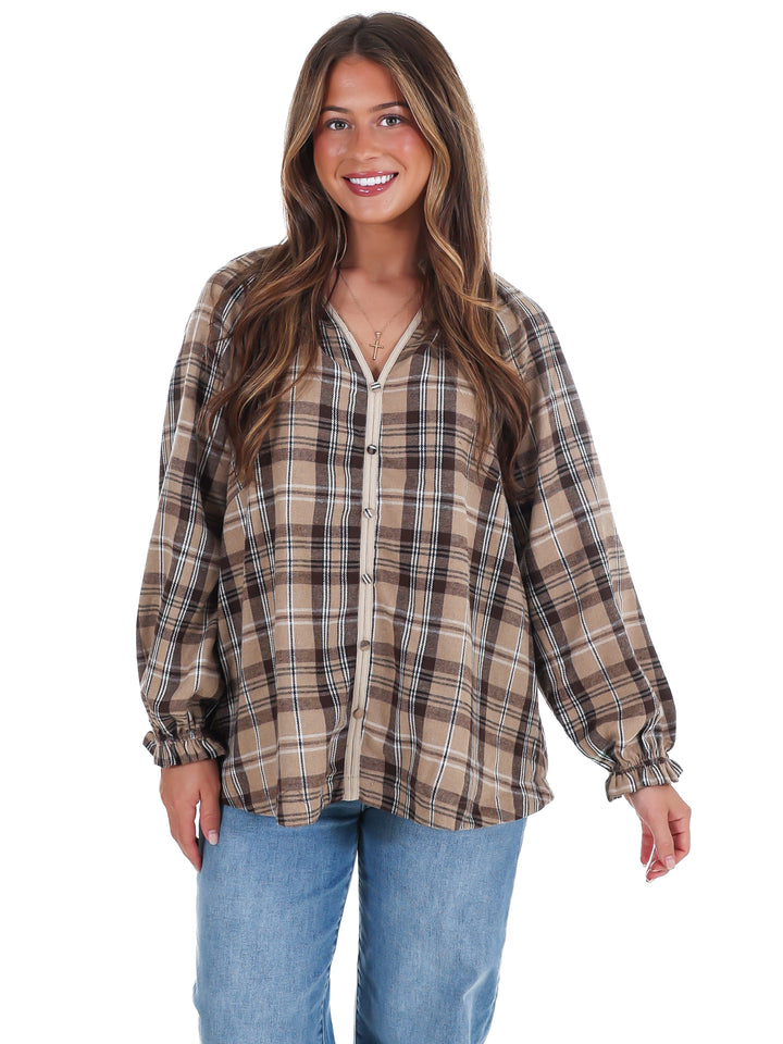 Front Porch Plaid Top