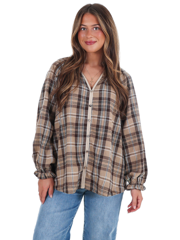 Front Porch Plaid Top