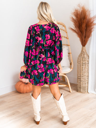 A Love Game Floral Dress