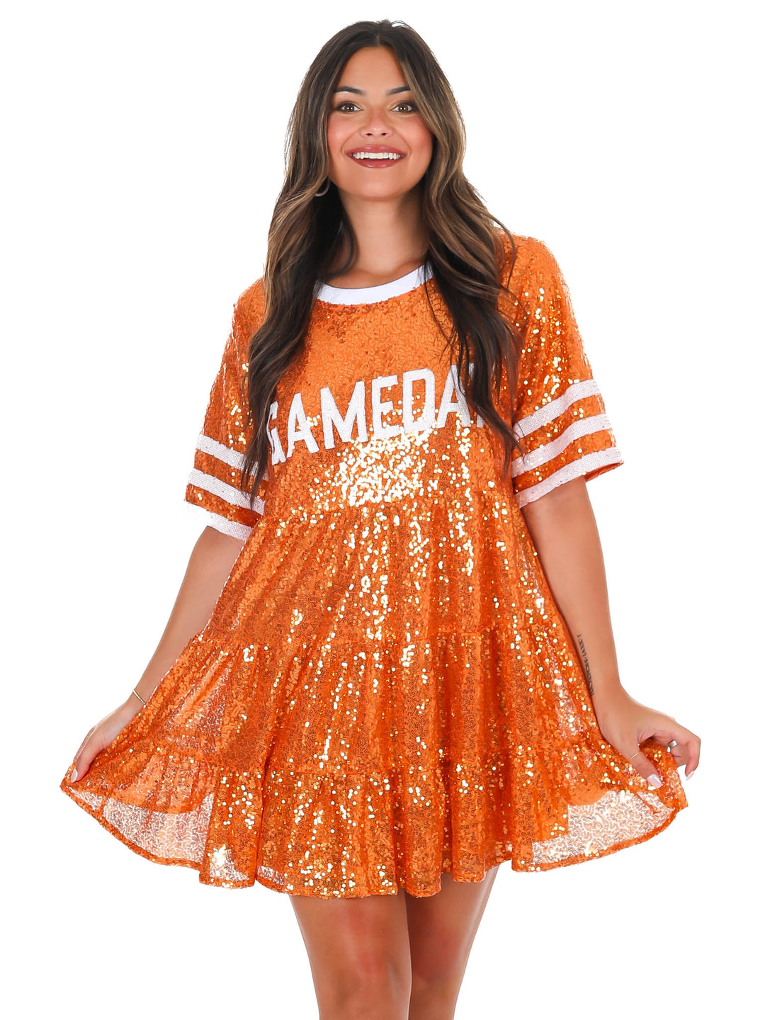 Game Day Sequin Babydoll Dress Josie's Boutique Game Day Sequin Babydoll Dress Josie's Boutique