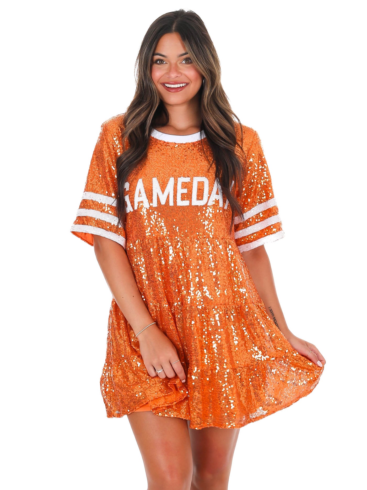 Game Day Sequin Babydoll Dress