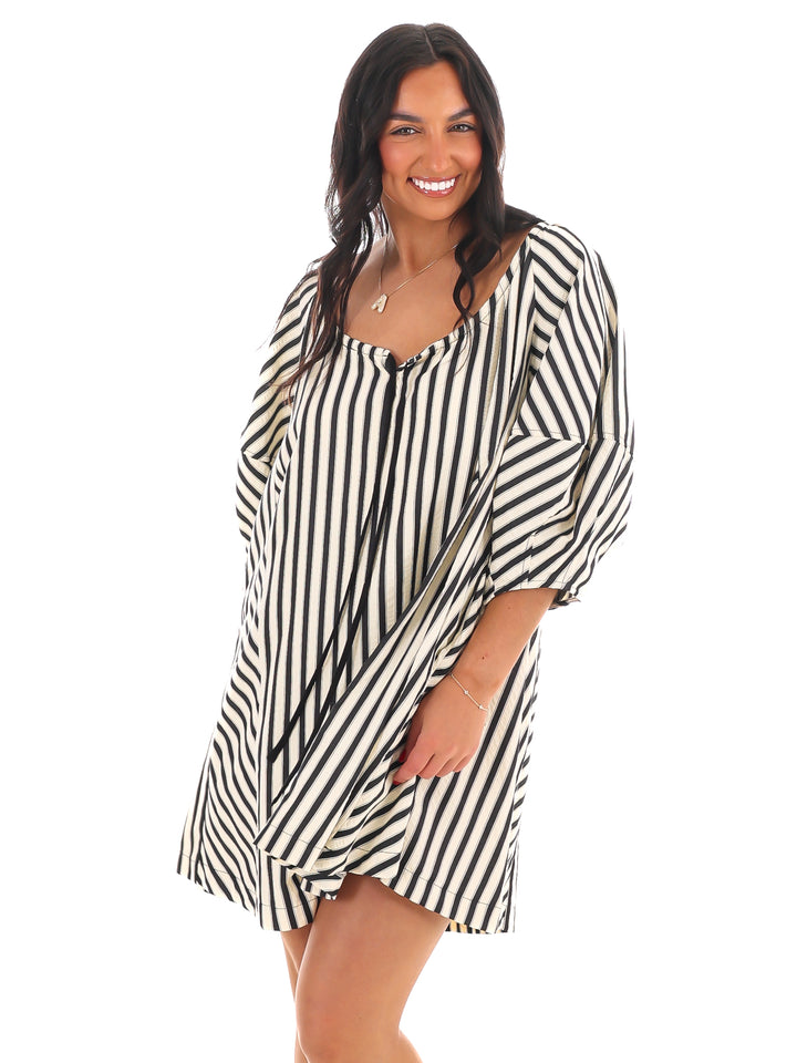 Whirlwind Stripe Mini Dress