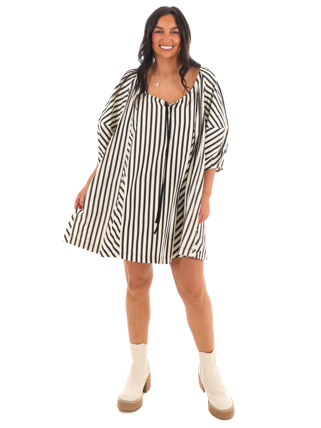 Whirlwind Stripe Mini Dress