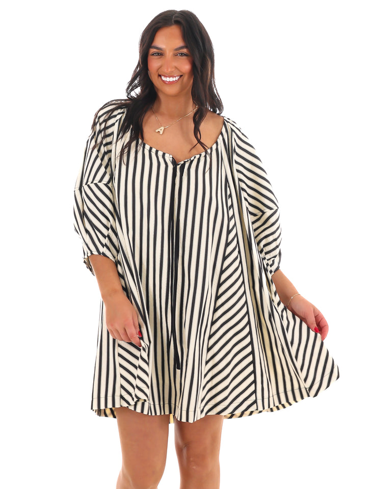 Whirlwind Stripe Mini Dress