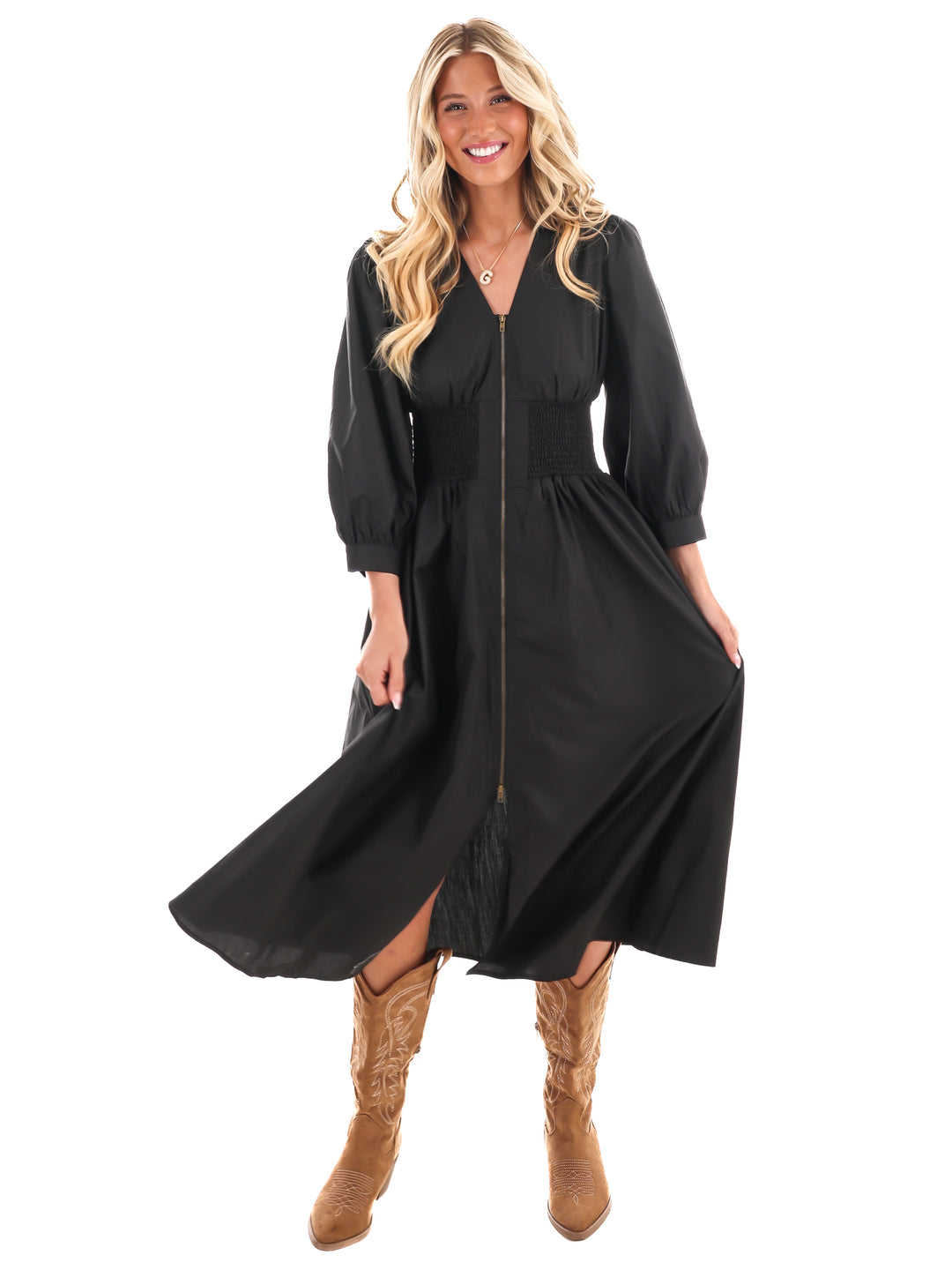 Take the High Road Midi Dress