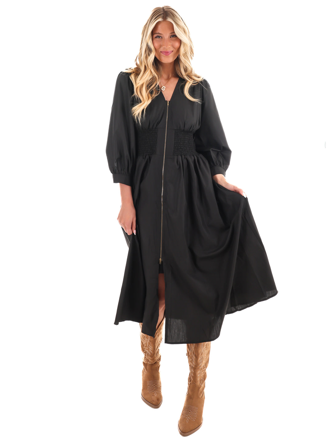 Take the High Road Midi Dress